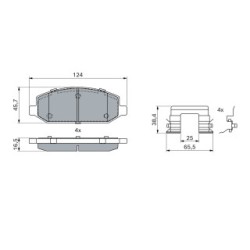 Brake Pad Set BOSCH 0986424440
