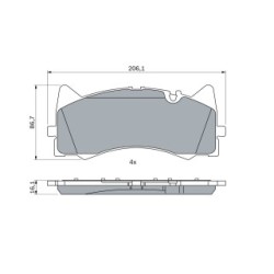 Brake Pad Set BOSCH 0986424886 for MERCEDES AMG