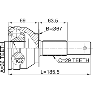 Joint Kit Drive Shaft - FEBEST 0210A60