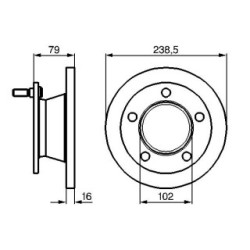 Brake Disc BOSCH 0986478357 for MERCEDES MB OE A6314200372