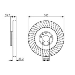 Brake Disc BOSCH 0986479A31 for AUDI A8 OE 4E0615301E