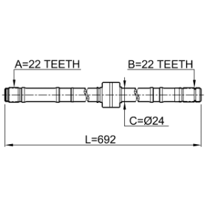 Drive Shaft - FEBEST 0212P10RH
