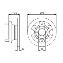 Brake Disc BOSCH 0986479S95 for IVECO DAILY