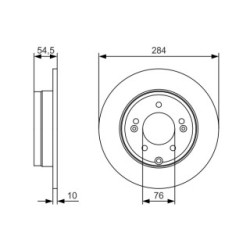 Brake Disc BOSCH 0986479T49 for HYUNDAI