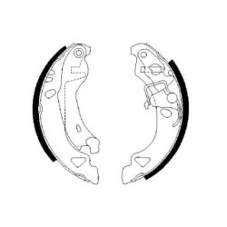 Hand Brake Shoe Set BOSCH 0986487317 for FIAT