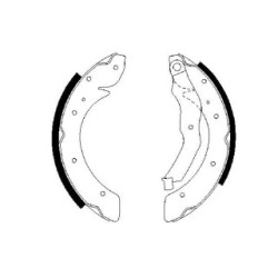 Hand Brake Shoe Set BOSCH 0986487528 for RENAULT OE 7701204883