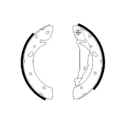 Hand Brake Shoe Set BOSCH 0986487572 for TOYOTA AVENSIS OE 0449505020