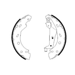 Hand Brake Shoe Set BOSCH 0986487600 for SMART OE Q0001440V001
