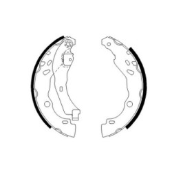 Hand Brake Shoe Set BOSCH 0986487627 for NISSAN OE D40601HD3A
