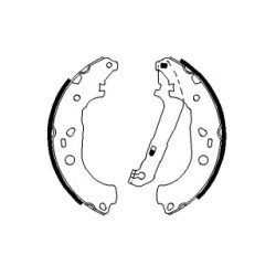 Hand Brake Shoe Set BOSCH 0986487696 for FORD