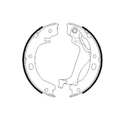 Hand Brake Shoe Set BOSCH 0986487713 for TOYOTA COROLLA OE 0449502070
