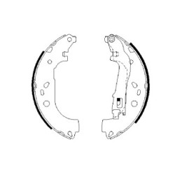 Hand Brake Shoe Set BOSCH 0986487717 for FIAT