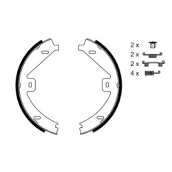 Hand Brake Shoe Set BOSCH 0986487752 for MERCEDES OE A0054203620