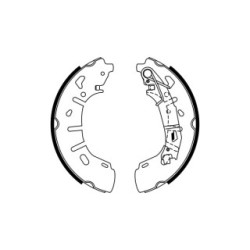Hand Brake Shoe Set BOSCH 0986487773 for FIAT