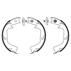 Hand Brake Shoe Set BOSCH 0986487932 for SUBARU LEGACY