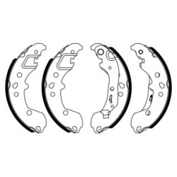 Hand Brake Shoe Set BOSCH 0986487958 for SEAT