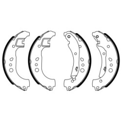 Hand Brake Shoe Set BOSCH 0986487959 for AUDI