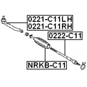 Tie Rod End - FEBEST 0221C11RH