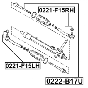 Tie Rod End - FEBEST 0221F15LH