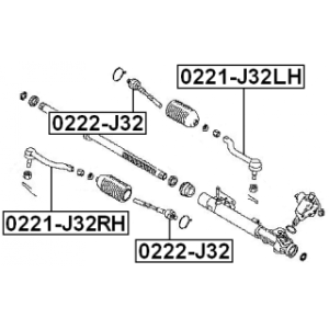 Tie Rod End - FEBEST 0221J32RH