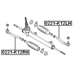 Tie Rod End - FEBEST 0221K12LH