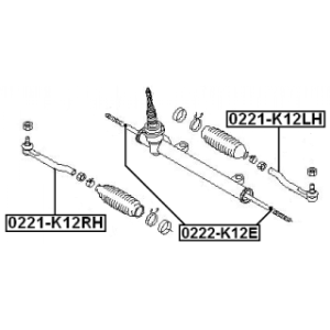 Tie Rod End - FEBEST 0221K12RH