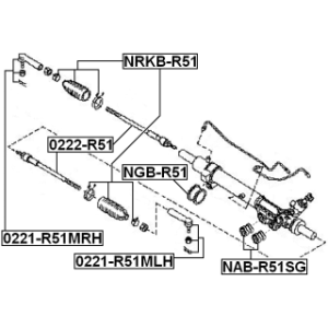 Tie Rod End - FEBEST 0221R51MLH