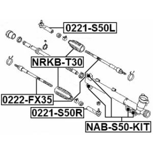 Tie Rod End - FEBEST 0221S50R
