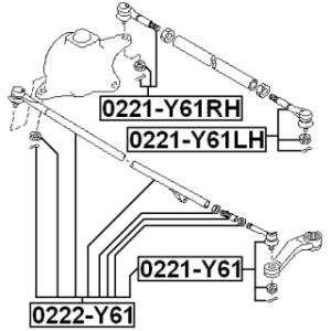 Tie Rod End - FEBEST 0221Y61