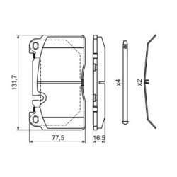 Brake Pad Set BOSCH 0986494694 for AUDI