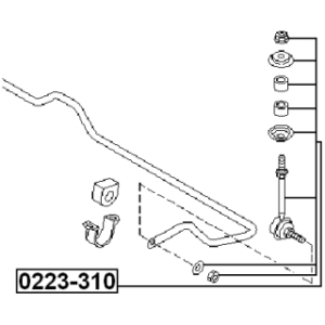 Link Coupling Rod Stabiliser Bar - FEBEST 0223310