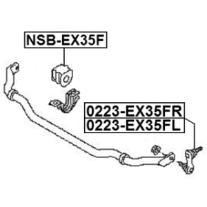 Link Coupling Rod Stabiliser Bar - FEBEST 0223EX35FR