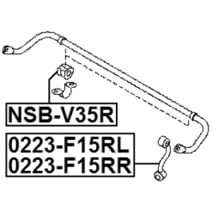 Link Coupling Rod Stabiliser Bar - FEBEST 0223F15RL