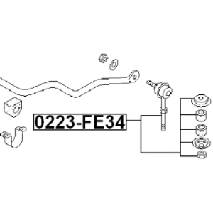 Link Coupling Rod Stabiliser Bar - FEBEST 0223FE34