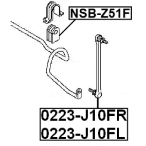 Link Coupling Rod Stabiliser Bar - FEBEST 0223J10FR