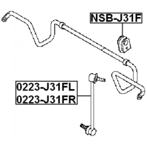 Link Coupling Rod Stabiliser Bar - FEBEST 0223J31FL