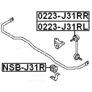 Link Coupling Rod Stabiliser Bar - FEBEST 0223J31RL