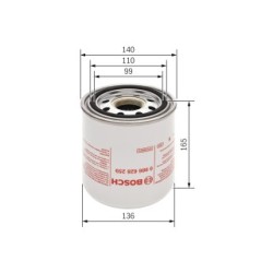 Ac Dryer Cartridge BOSCH 0986628259 for BOVA
