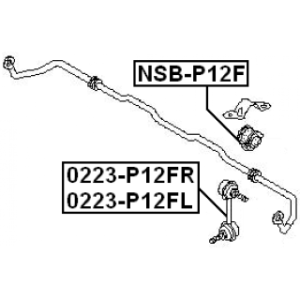 Link Coupling Rod Stabiliser Bar - FEBEST 0223P12FR