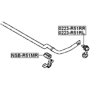 Link Coupling Rod Stabiliser Bar - FEBEST 0223R51RL