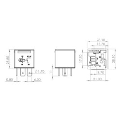 Main Current Relay BOSCH 0986AH0204 OE 1523982