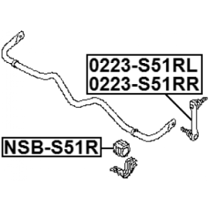 Link Coupling Rod Stabiliser Bar - FEBEST 0223S51RL