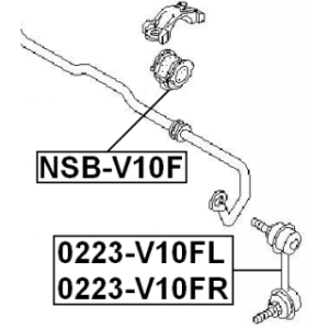 Link Coupling Rod Stabiliser Bar - FEBEST 0223V10FR