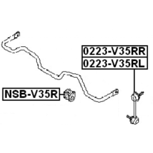 Link Coupling Rod Stabiliser Bar - FEBEST 0223V35RL