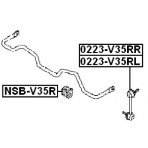Link Coupling Rod Stabiliser Bar - FEBEST 0223V35RR