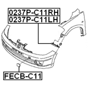 Mounting Bracket Bumper - FEBEST 0237PC11RH
