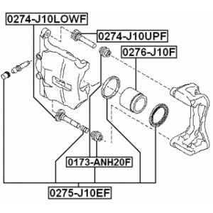 Guide Bolt Brake Caliper - FEBEST 0274J10LOWF