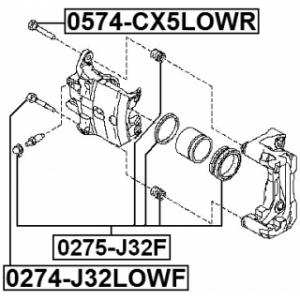 Guide Bolt Brake Caliper - FEBEST 0274J32LOWF
