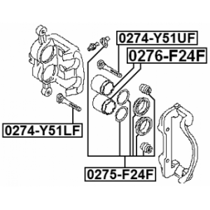 Guide Bolt Brake Caliper - FEBEST 0274Y51UF