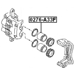 Piston Brake Caliper - FEBEST 0276A33F